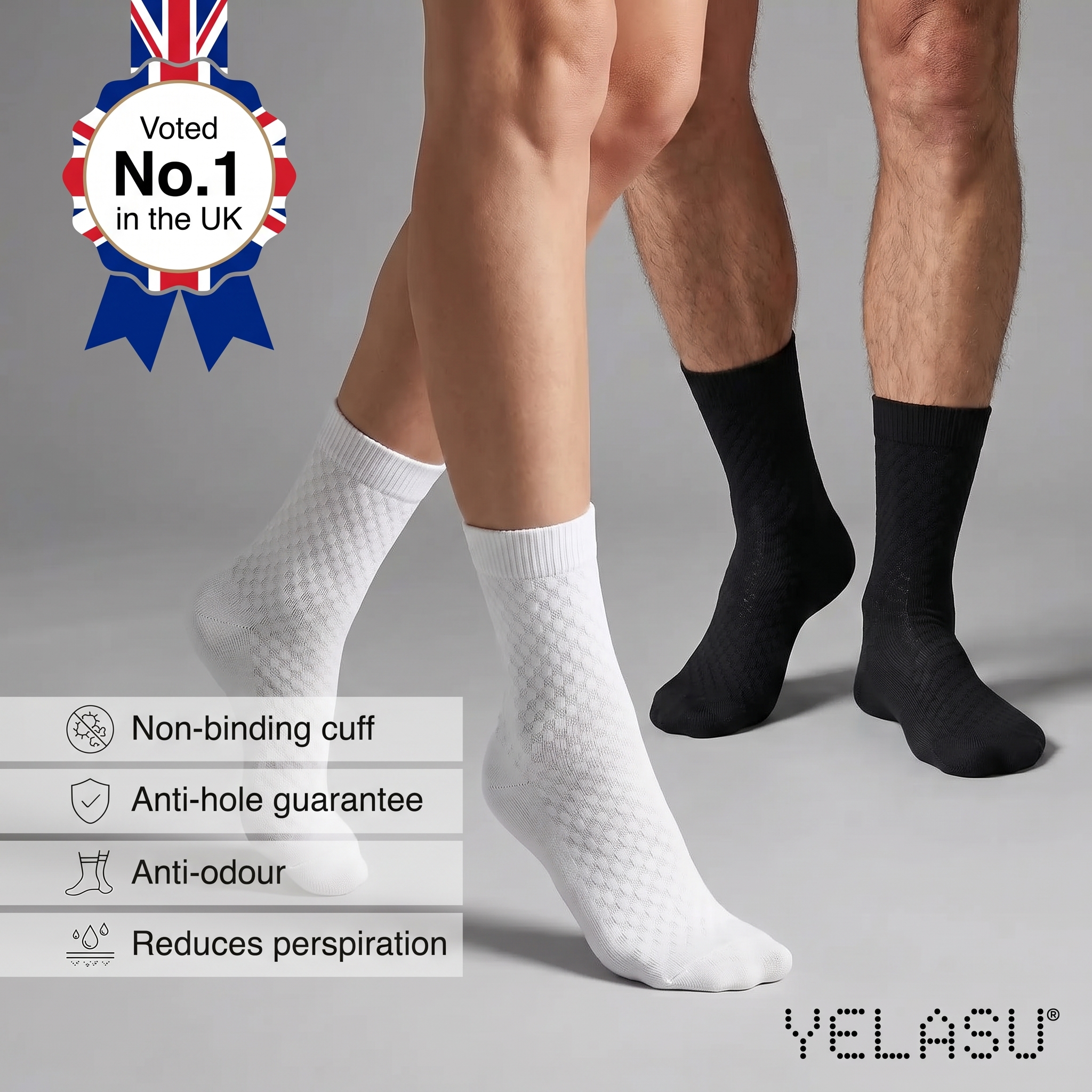PREMIUM BAMBOO FIBRE MID-CALF SOCKS